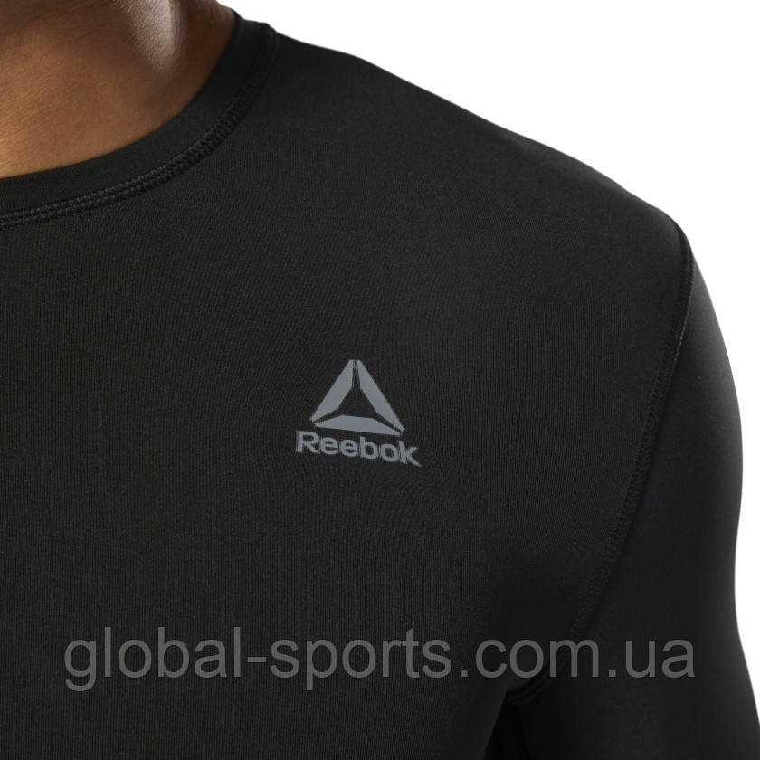 Мужская компрессионная футболка с длинным рукавом Reebok Compression Tee Black(Артикул:DP6170) - фото 7 - id-p891919638