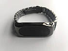 Ремінець Xiaomi Mi Band 2 MiJobs Metal металевий велика ланка Чорний 1908P, фото 7