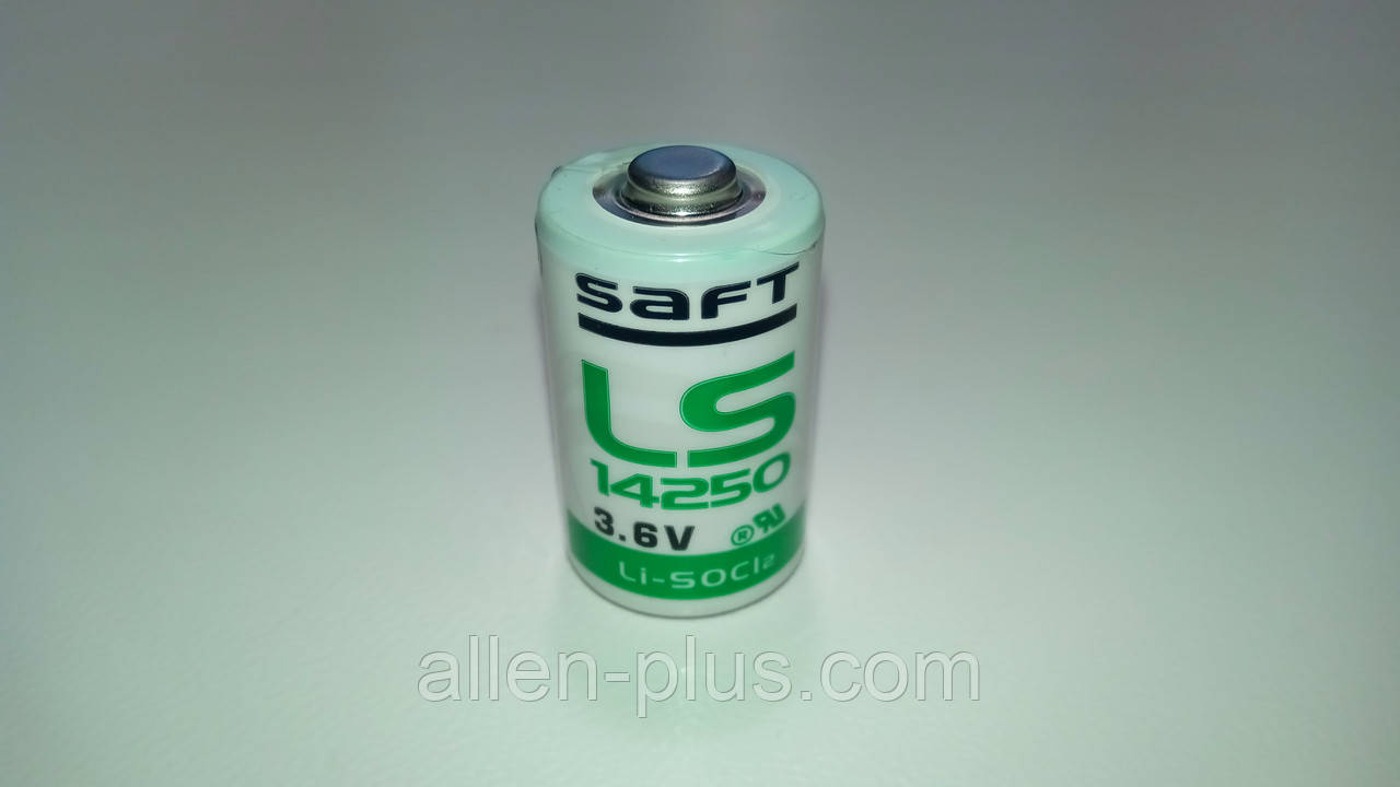 Батарейка литиевая SAFT LS14250, 1/2 AA Size, 3.6V, 1200 mAh, Li-SOCl2
