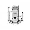 Кухонна витяжка острівного типу VENTOLUX ISOLA CILINDRO 90 (1200) GL, фото 2