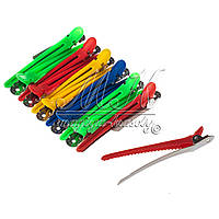 Затискач комбінований, різнобарвний, для волосся 12 шт.