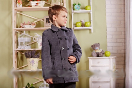 Пальто на хлопчика, кашемірове, фото 1