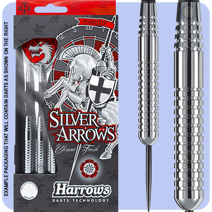 Дротики для гри в дартс з нікелю Silver Arrow Англія Harrows вага 18, 20, 22 і 24 грами, фото 2