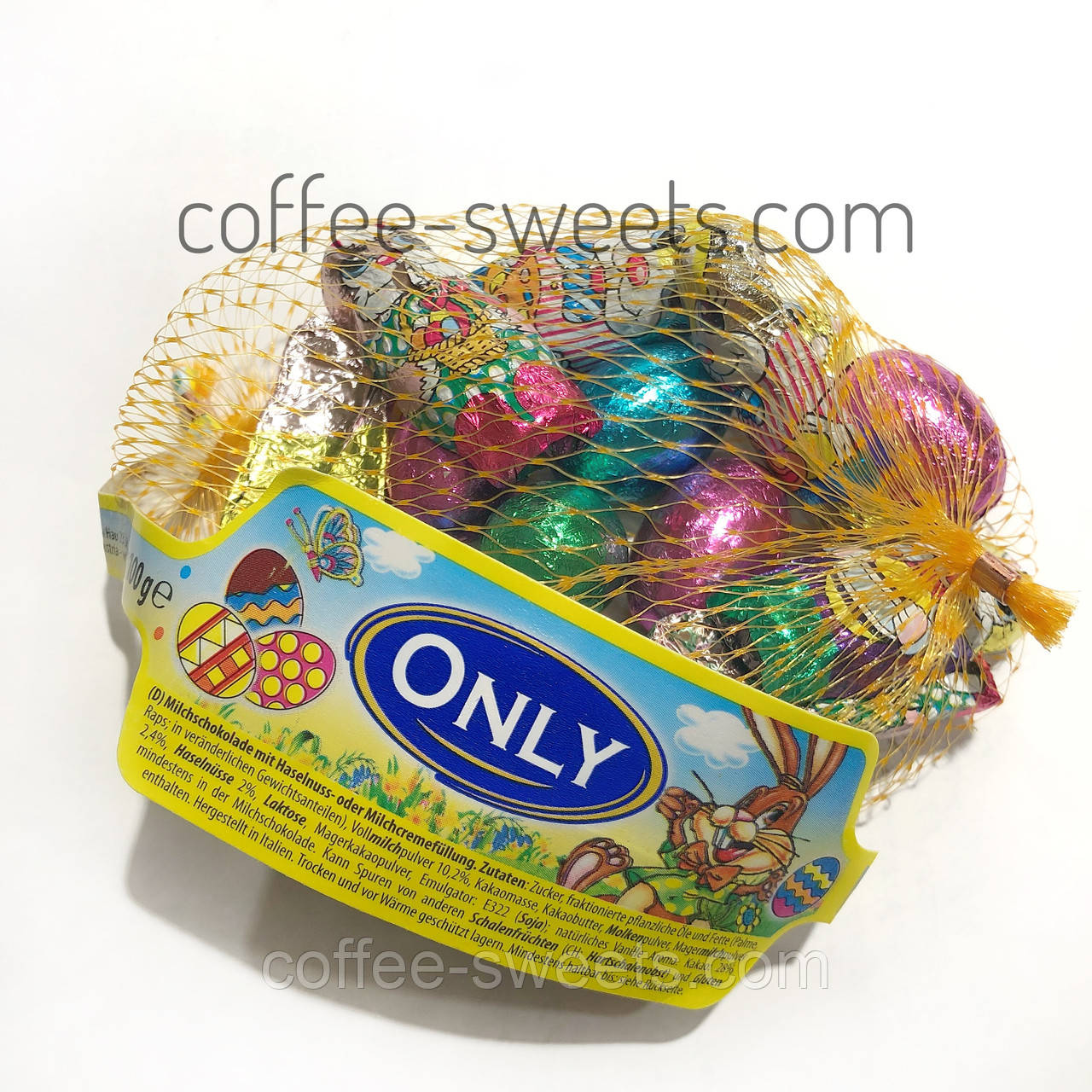 Шоколадні пасхальні яйця з кроликами Only 84 g