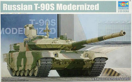 Т-90С модернізований. Збірна модель танка в масштабі 1/35. TRUMPETER 05549, фото 1