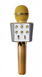 Бездротовий мікрофон-караоке з Bluetooth WSTER WS-1688 з колонкою Gold