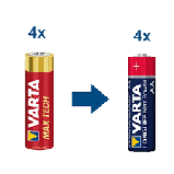 Батарейка Varta Longlife Max Power Alkaline LR03 (AАА), лужна, 8 шт., 20 грн/шт., фото 3