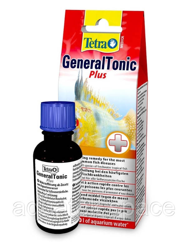 Tetra Medica General Tonic Plus від бактеріальних і паразитарних інфекцій риб 20 мл на 500 літрів