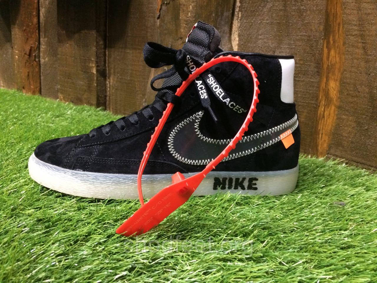 Кросівки Off-White X Nike Blazer Mid Black, фото 1