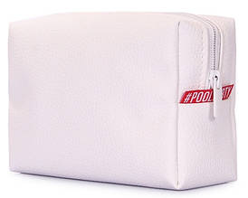 Косметичка Poolparty beautybag-white кожзам белый