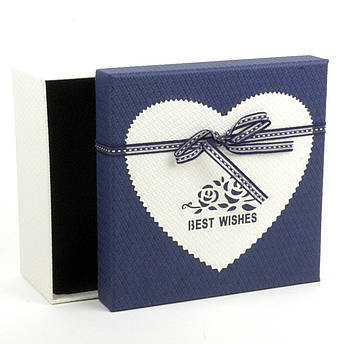 Подарункова коробка з аплікацією Best Wishes 17 x 17 x 8.5 см