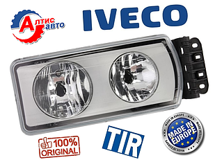 Фара Івеко Еврокарго Страліс хромована, лампа H7 Фара Iveco Eurocargo Stralis оптика для вантажівок