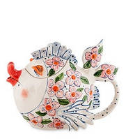 Фарфоровий чайник для заварювання "Риба Азалія" Pavone BS-235