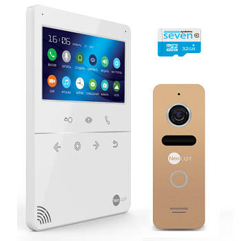 Комплект відеодомофон з викличної панеллю TETTA COMPACT Plus gold