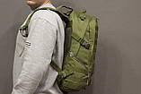 Тактичний (міський, штурмової) рюкзак Oxford 600D з системою M. O. L. L. E на 25-35 літрів (ta30-olive), фото 9