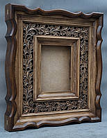 Кіот для ікони з різьбленою дерев'яною рамою., фото 3