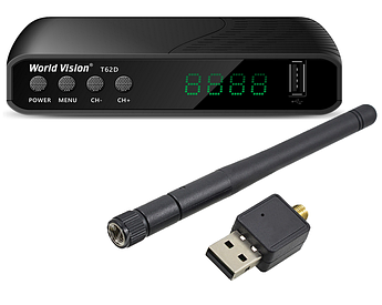 Тюнер Т2 World Vision T625D2 + Wi-Fi адаптер RT5370 5dB