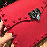 Сумка жіноча з підвіскою, розмір S (червона), фото 3