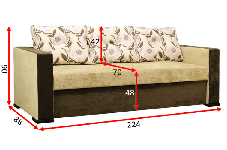 Диван Денвер A 900х2240х880мм Віка, фото 2