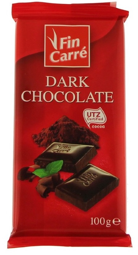 Чорний шоколад Fin Carre «Dark Chocolate» з м'ятою 100 р. Німеччина, фото 1