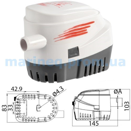 Трюмна Помпа Europump II автоматична G750, 48 л/хв