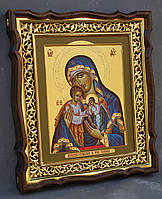 Кіот для ікони з різьбленою рамою золоченої, фото 3