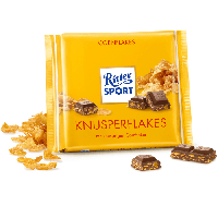 Шоколад молочный "RITTER SPORT" KNUSPERFLAKES хлопьями 100г. Германия