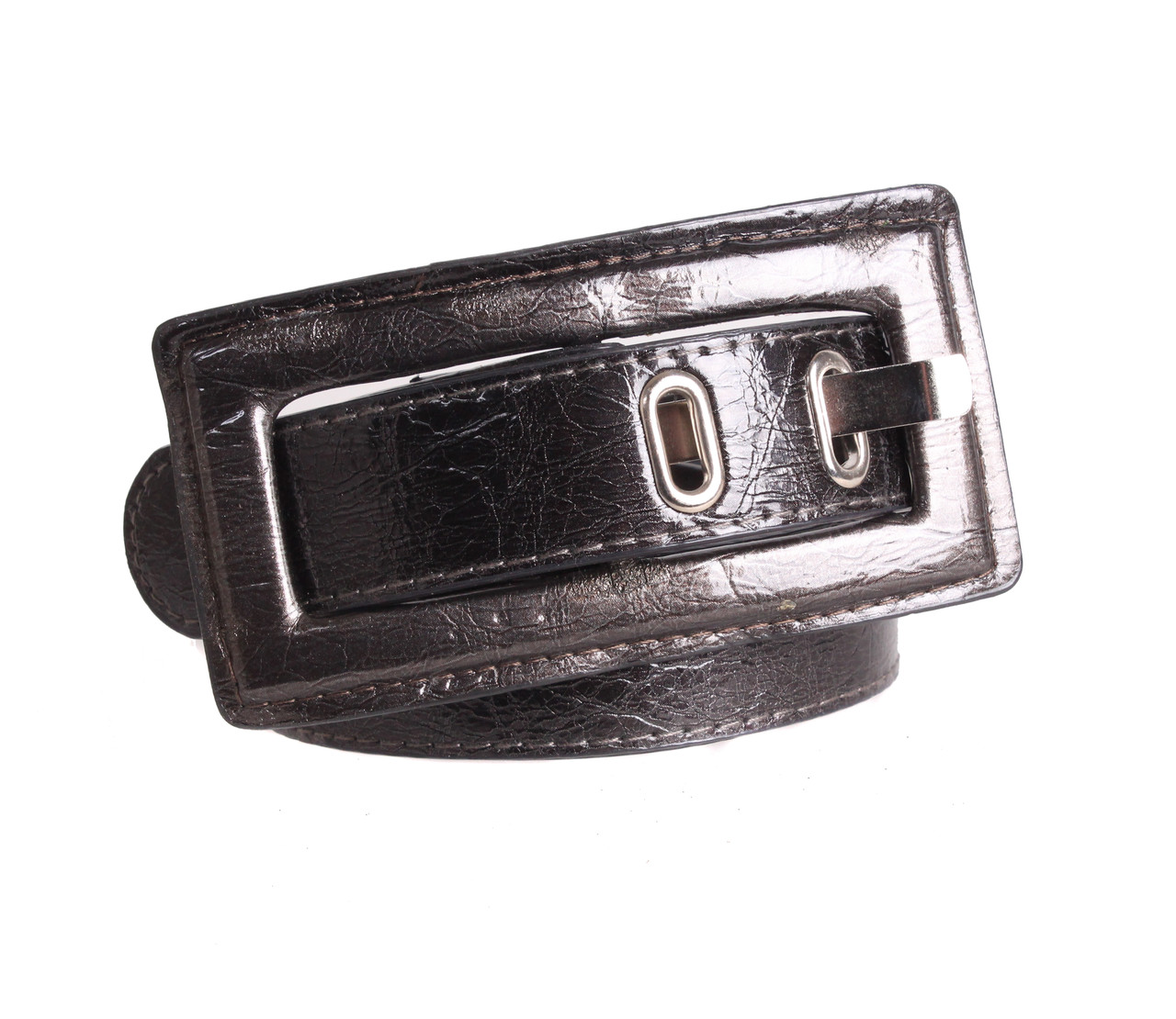 Жіночий ремінь зі штучної шкіри COL769-125 чорний, фото 1