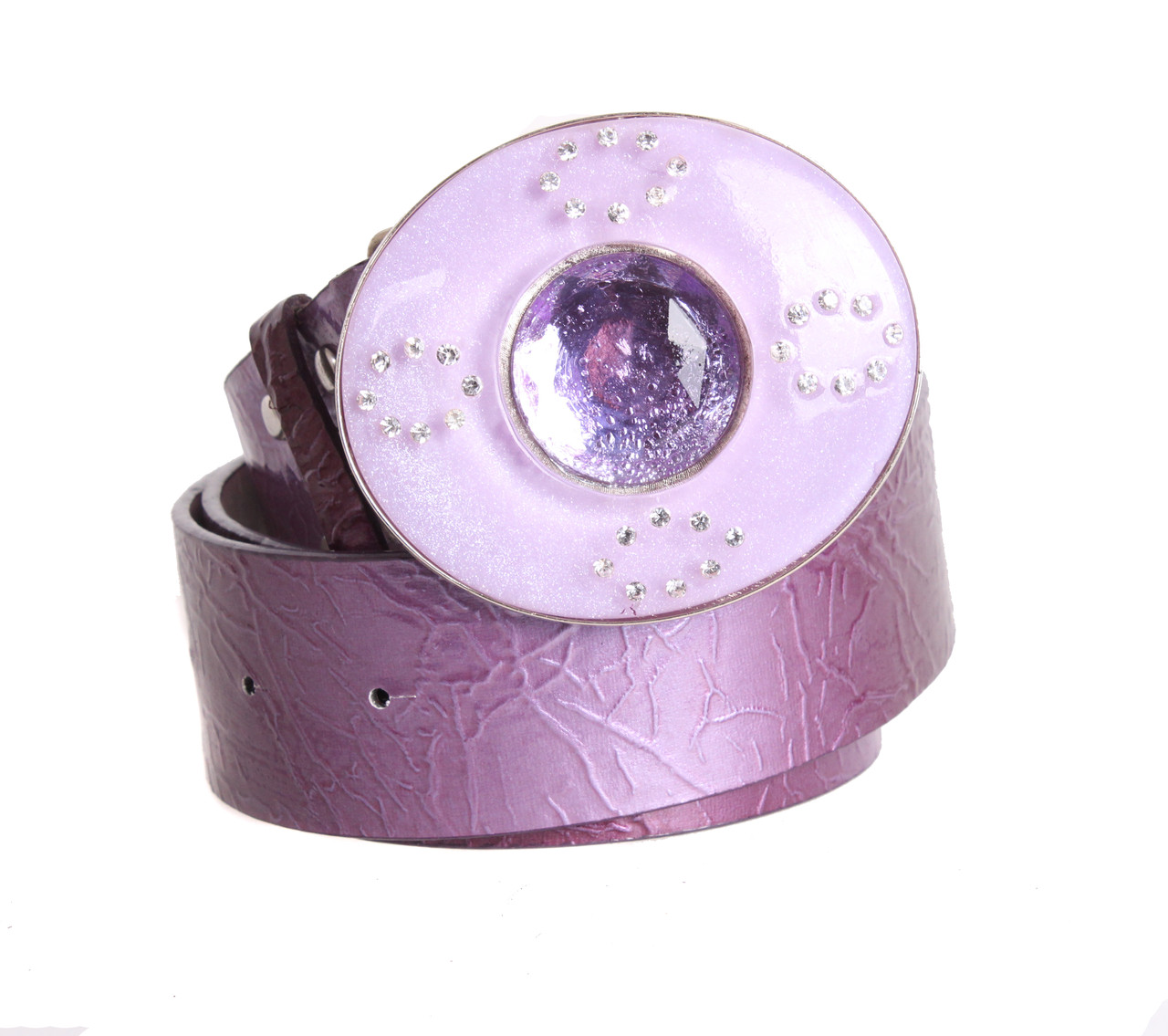 Жіночий ремінь зі штучної шкіри COL769-141 фіолетовий, фото 1