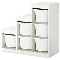 IKEA Время вещей. сочетание с коробками TROFAST 99x44x94 см Белый (290.428.77)