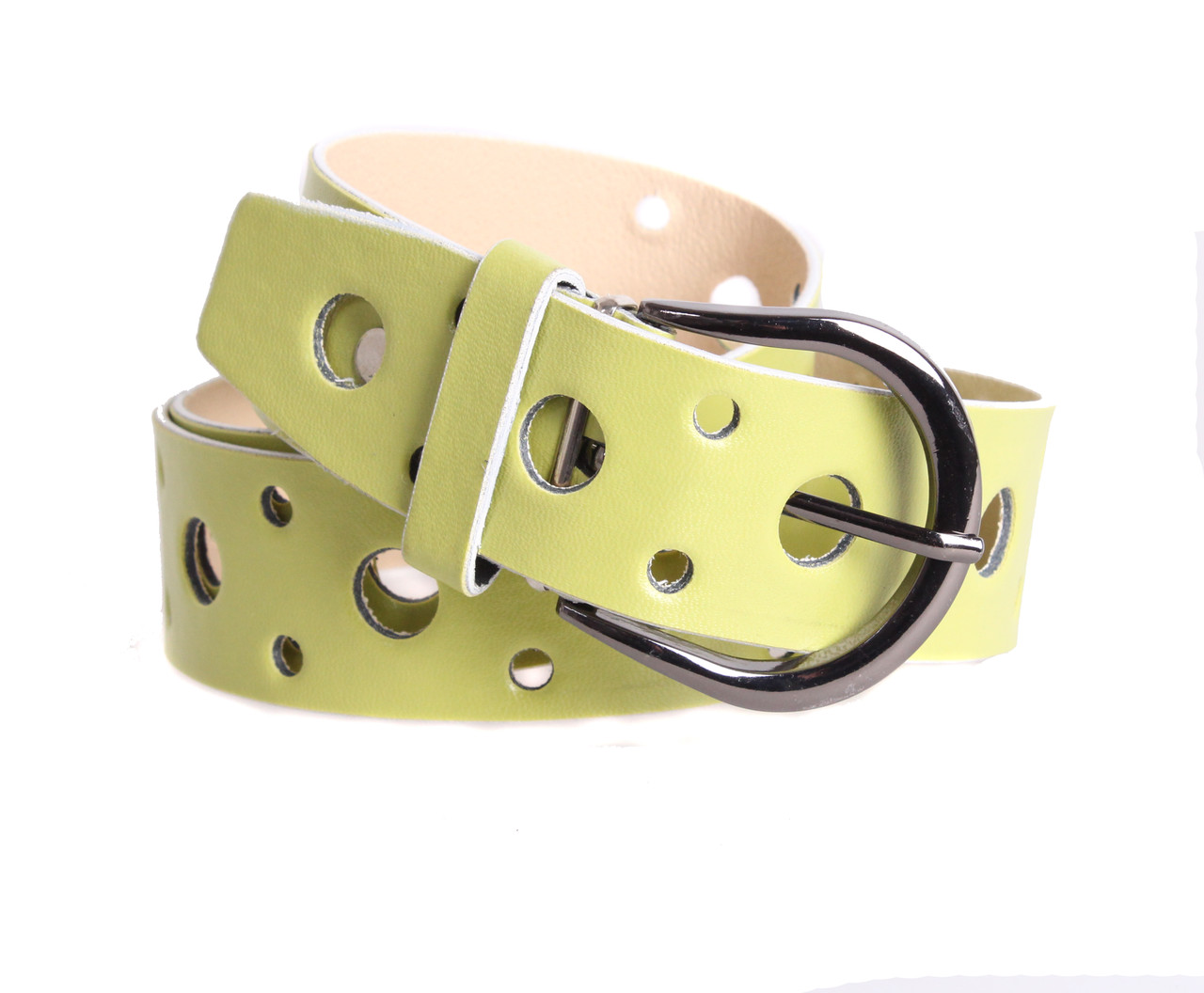 Жіночий ремінь зі штучної шкіри COL769-150 салатовий, фото 1
