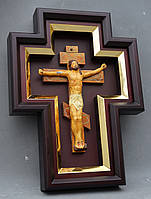 Кіот для хреста або розп'яття з золоченої рамою., фото 7
