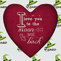 Подушка сердце XXL I Love you to the moon and back
