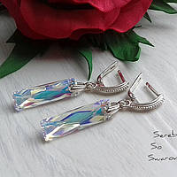 Сережки с кристаллами Swarovski цвета Crystal AB