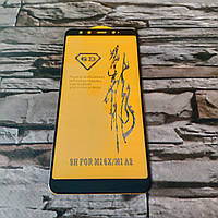 Захисне скло 6D на xiaomi mi a2 / mi 6x чорне повне покриття