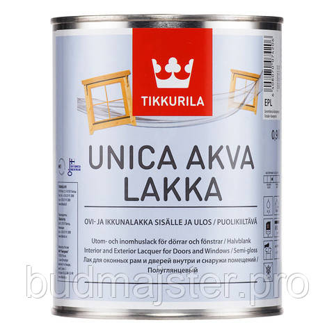 Лак Tikkurila Уніка аква лакка, 2,7 л