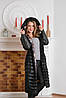 Шуба-халат із капюшоном і рукавом-трансформером зі шкіри, фото 4