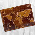 Картхолдер для банківських карток та візиток "7 чудес світу" з натуральної шкіри з тисненням, фото 3