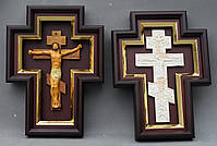 Кіоти для хреста або розп'яття з золоченої рамою., фото 2
