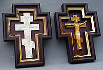 Кіоти для хреста або розп'яття з золоченої рамою., фото 5