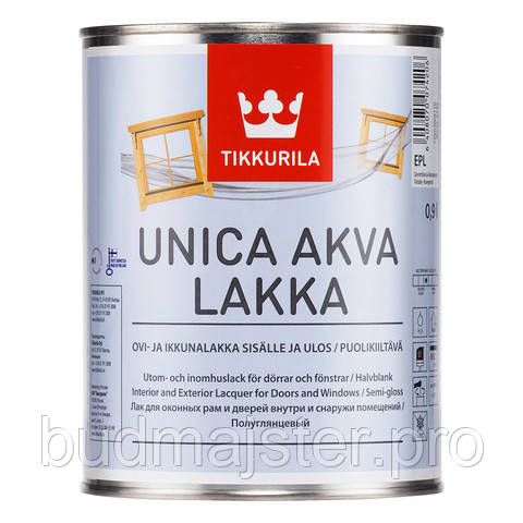 Лак Tikkurila Уніка аква лакка, 0,9 л