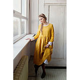 Жовте плаття яскраве з льону. Розмір ХС-6ХХЛ, кольори в асортименті, фото 9