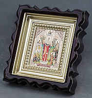 Кіот для репродукції фігурний,з внутрішньою дерев'яною рамою покритої фарбою під золото, фото 5