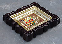 Кіот для репродукції фігурний,з внутрішньою дерев'яною рамою покритої фарбою під золото, фото 7