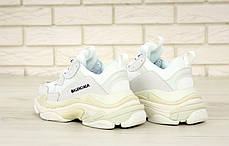 Кросівки чоловічі Balenciaga Triple S баленсіага білі. Багатошарова підошва.. ТОП Репліка ААА класу., фото 3