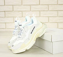 Кросівки чоловічі Balenciaga Triple S баленсіага білі. Багатошарова підошва.. ТОП Репліка ААА класу., фото 3