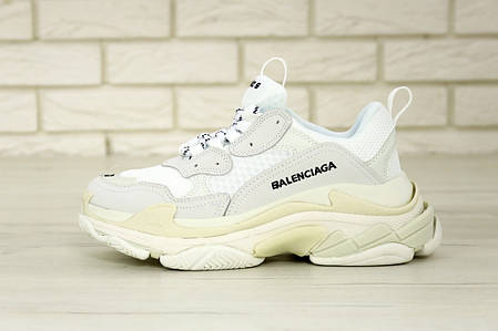Кросівки чоловічі Balenciaga Triple S баленсіага білі. Багатошарова підошва.. ТОП Репліка ААА класу., фото 2
