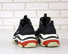 Кросівки чоловічі Balenciaga Triple S баленсіага чорні. Багатошарова підошва.. ТОП Репліка ААА класу., фото 2