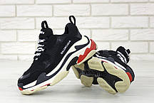 Кросівки чоловічі Balenciaga Triple S баленсіага чорні. Багатошарова підошва.. ТОП Репліка ААА класу., фото 2