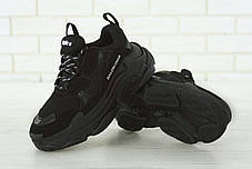 Кросівки чоловічі Balenciaga Triple S баленсіага чорні. Багатошарова підошва.. ТОП Репліка ААА класу., фото 3